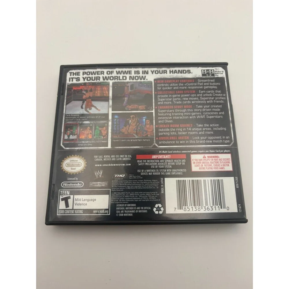 WWE SmackDown vs. Raw 2010 Featuring ECW (Nintendo DS, 2009) Tested working